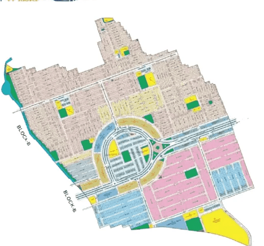 Faisal Hills Islamabad block layout plan showing the boundaries of Block A, B, C, D, Executive Block, and Prime Block
